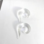12G Clear Glass Spiral Talon Plug – Lobe Stretcher & Surgical Retainer, Metal-Free