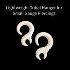 Acrylic Tribal Talon Ear Weight | Ivory White Claw Hanger | 10G–4G | Tunnels & Septum