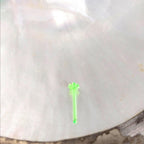 20G Green Acrylic Flower Nose Stud, UV Reactive (10mm Post)