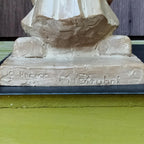 Vintage Haeger Ceramic Sculpture – Martie Strubel “Magical Moment” Kneeling Girl with Bird, 1980s
