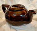 Vintage Hamilton Canada 1-Cup Teapot – Reddish Brown Glazed Ceramic, Like New