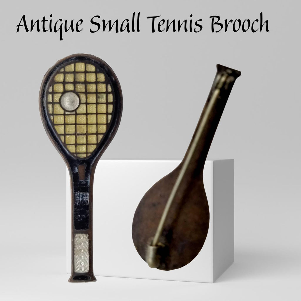 Vintage 1950s Handcrafted Tennis Racket Brooch – Miniature Sports Pin