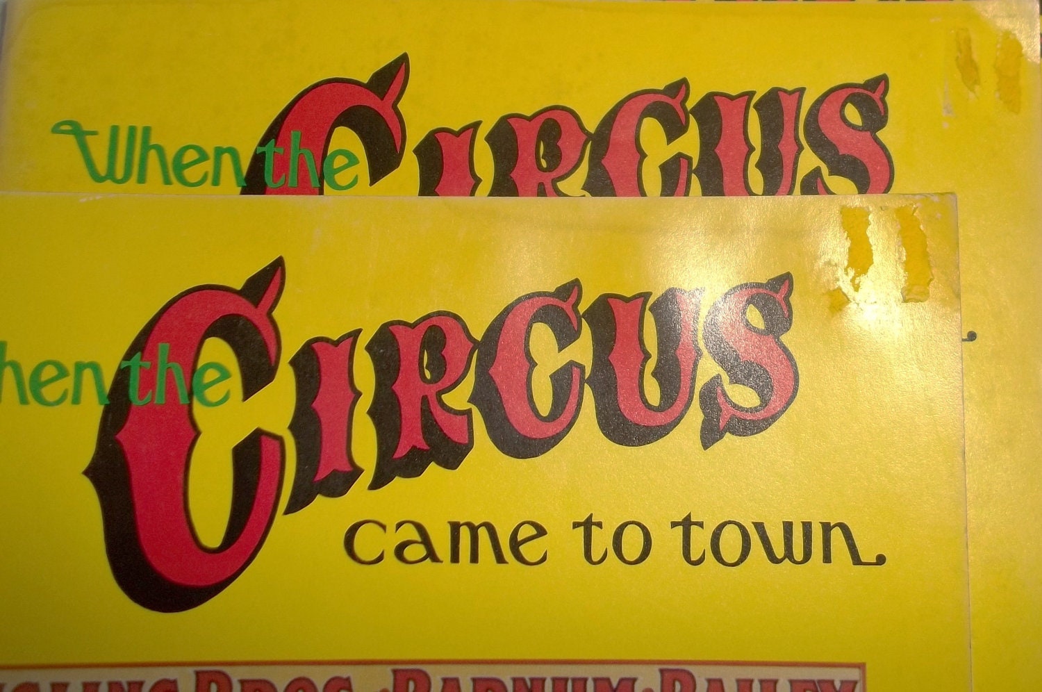 Ringling Bros. & Barnum Bailey Circus Book | "When the Circus Came to Town" | 1969 | Rare Vintage