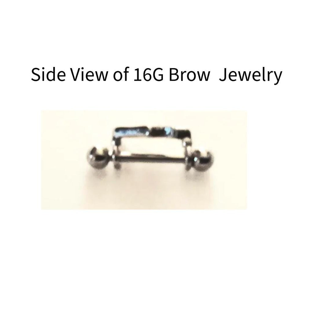 16G Dolphin Straight Barbell – 316L Surgical Steel, 9/16", Helix, Cartilage & Eyebrow