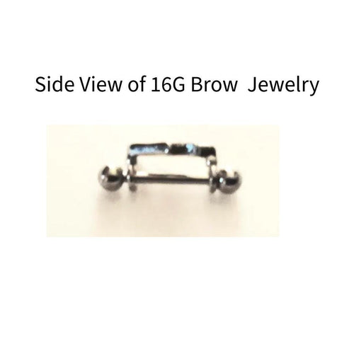 16G Dolphin Straight Barbell – 316L Surgical Steel, 9/16", Helix, Cartilage & Eyebrow