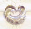 Vintage Torino Twin Swans Brooch – Brushed Silver Tone, Signed Designer Pin
