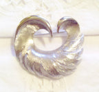 Vintage Torino Twin Swans Brooch – Brushed Silver Tone, Signed Designer Pin