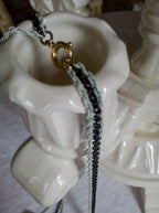 Vintage Art Deco Tropical Palm Enamel Bracelet & Necklace Set – 1980s