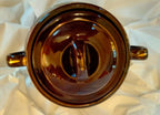Antique Japanese Moriage Redware Bean & Rice Crock Set – 3-Piece with Gold Trim, Made in Japan