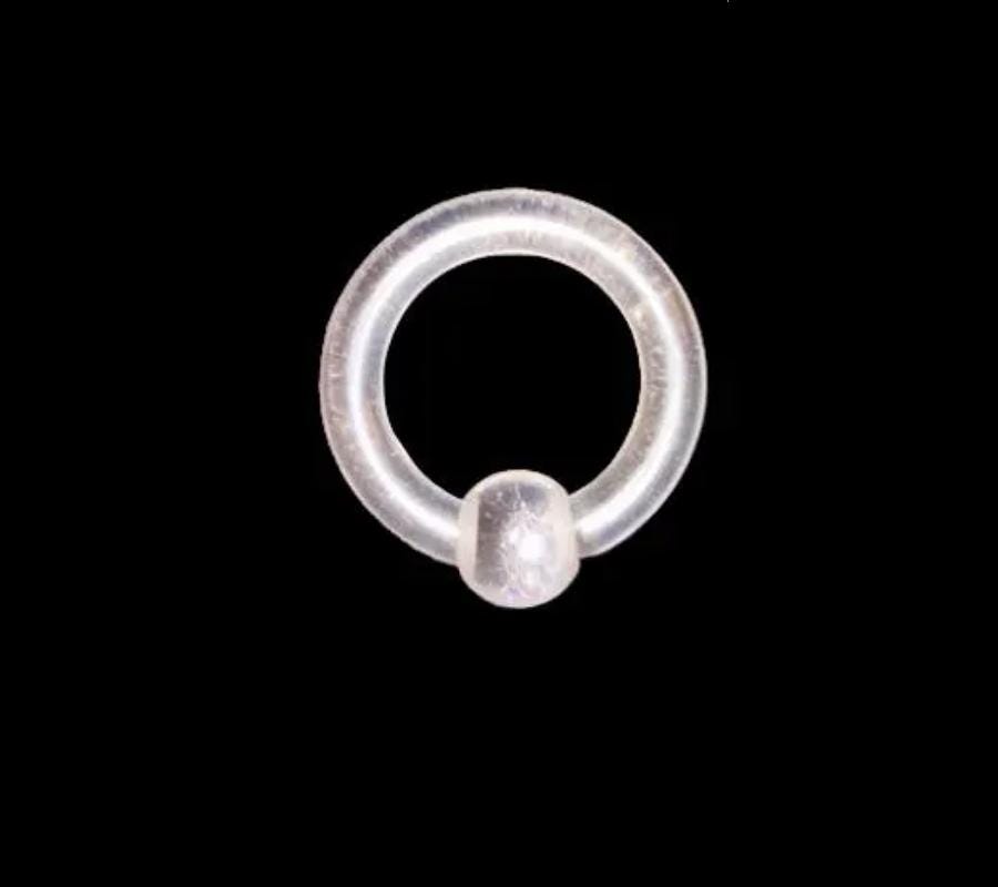 6G Clear Acrylic Captive Bead Ring Retainer – 5/8" ID, Sensitive Skin & Healing Piercings