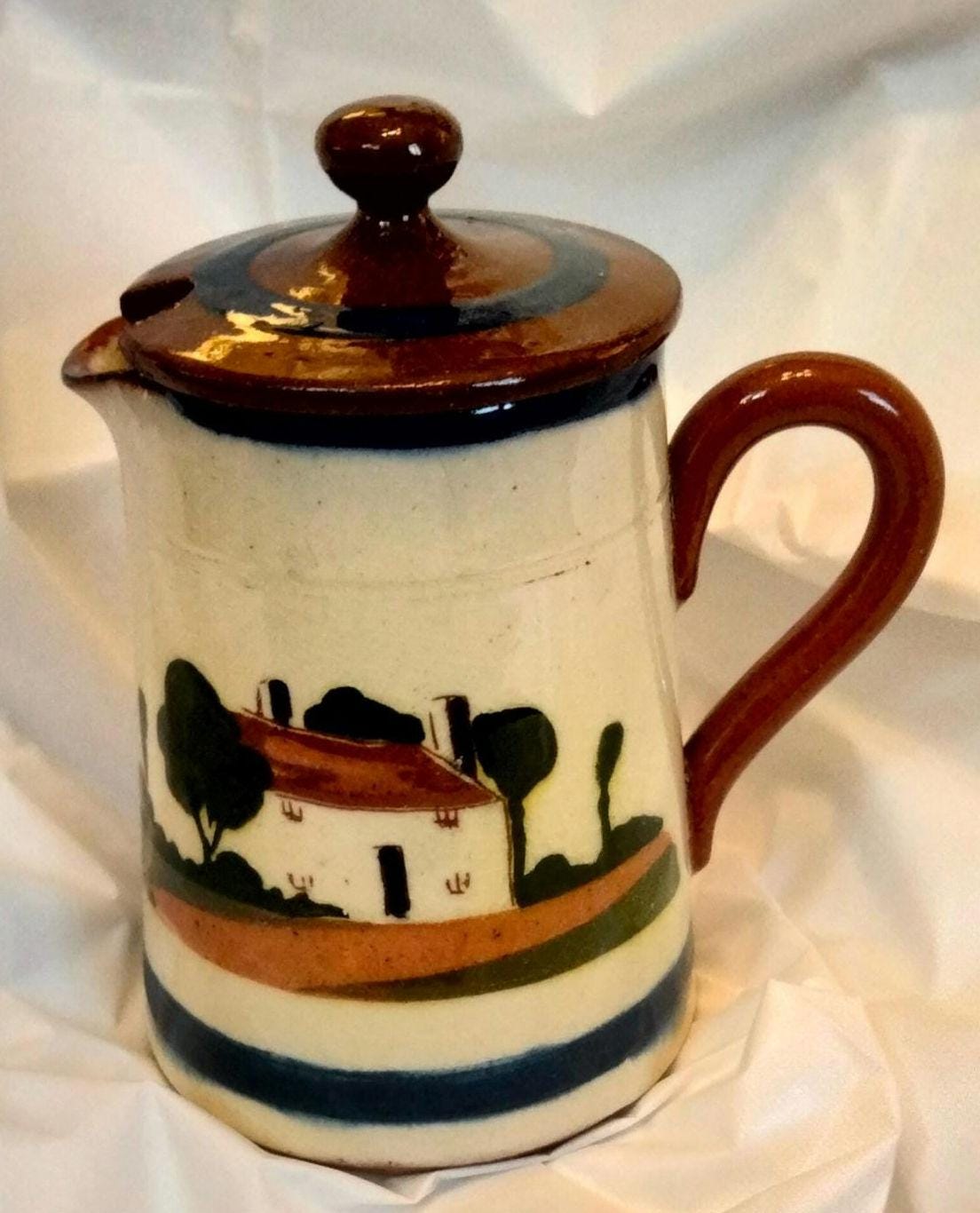 Vintage Watcombe Torquay Motto Ware Salt, Pepper & Creamer Set – Hand-Painted, Made in England