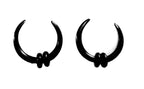 12G Black Acrylic Pincher Taper | Septum Ring & Stretcher | Buffalo Horseshoe
