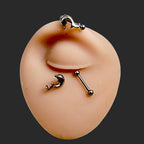 16G Dolphin Straight Barbell – 316L Surgical Steel, 9/16", Helix, Cartilage & Eyebrow
