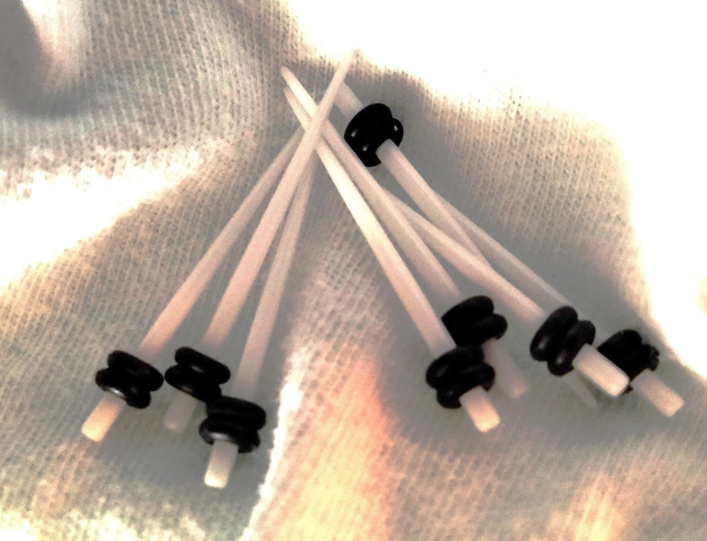 White Acrylic Ear Taper Stretching Kit – 18G to 14G, Sold in Pairs