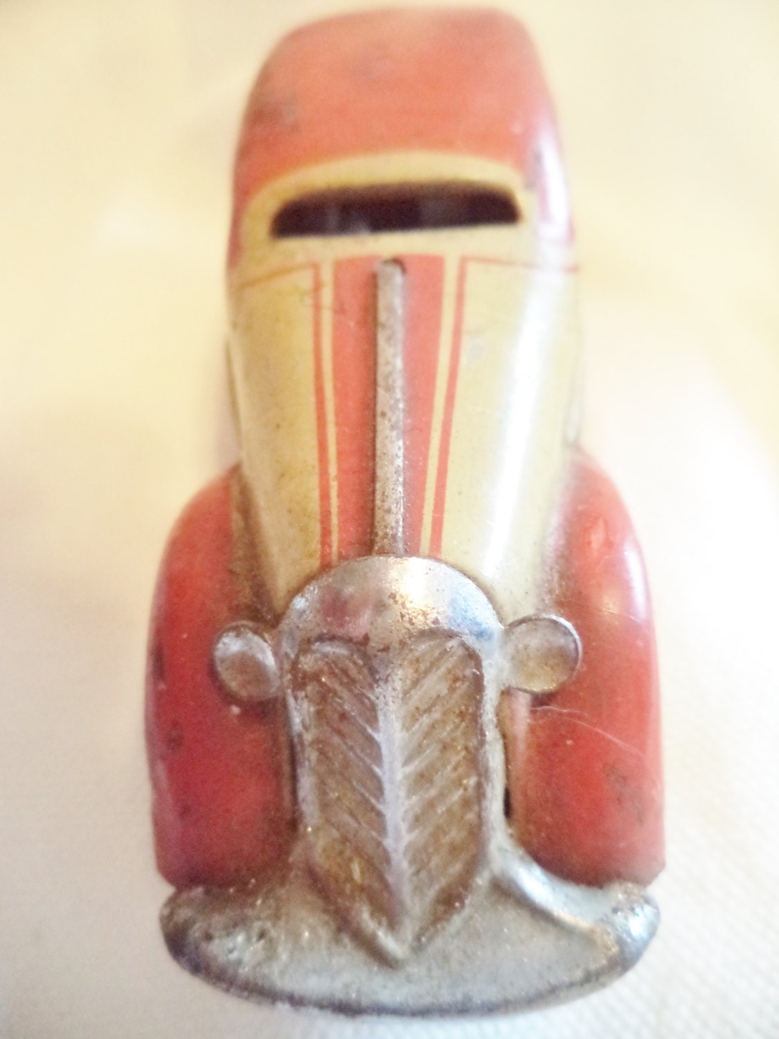 Antique 1930s Marx Tricky Taxi – Tin Wind-Up Toy Car, Made in USA, Rare Collectible