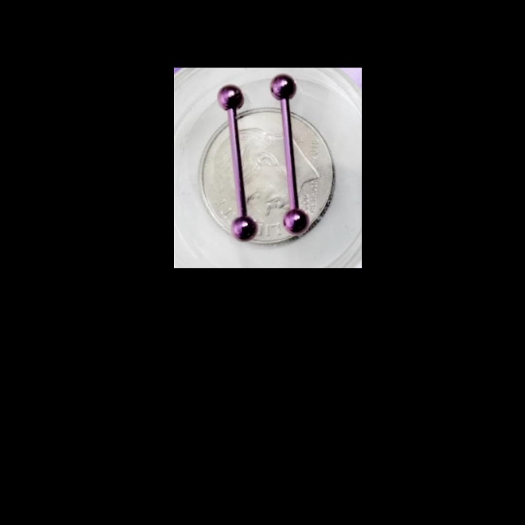 18G Purple Anodized Titanium Barbell – 5/8" Cartilage, Brow & Nipple