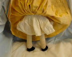 Vintage 1940s Mexican Festival Cloth Doll – 13" Handcrafted Heirloom Display Piece