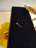 20G Clear Acrylic Flower Nose Stud – 3mm 5-Petal Top, Retainer or Everyday Wear