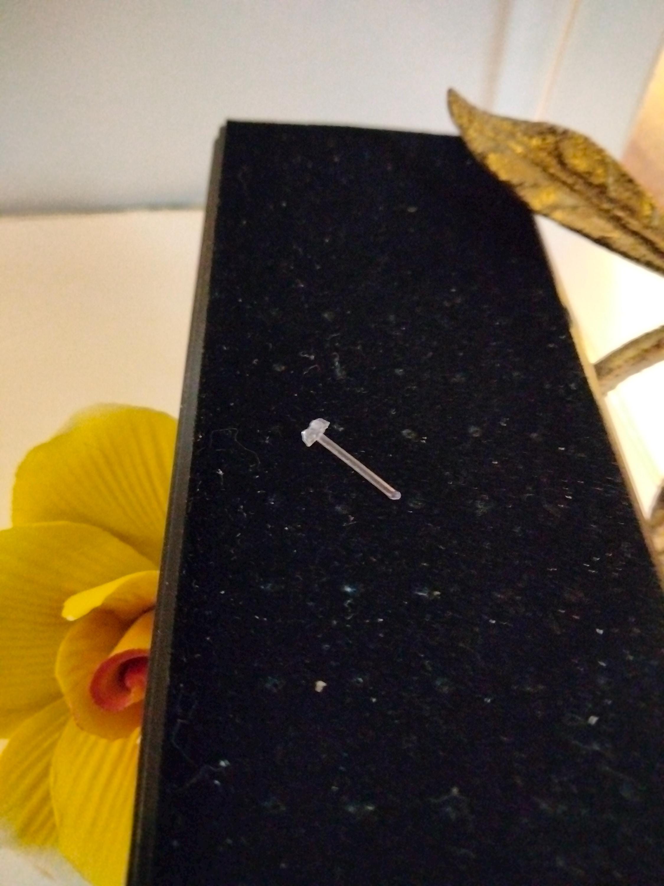 20G Clear Acrylic Flower Nose Stud – 3mm 5-Petal Top, Retainer or Everyday Wear