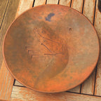 Vintage 1991 Raku Pottery Platter – Signed, Mexican Spice Colors, 19" Wall Hanging or Centerpiece