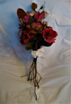 Vintage Mauve Floral Arrangement | Silk, Fabric & Paper Blooms | 11 Stems