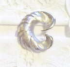 Vintage Torino Twin Swans Brooch – Brushed Silver Tone, Signed Designer Pin