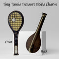 Vintage 1950s Handcrafted Tennis Racket Brooch – Miniature Sports Pin