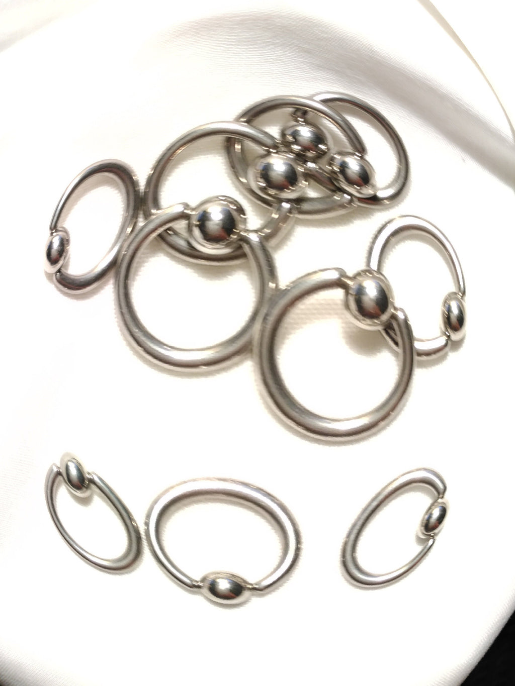 14G Captive Bead Ring 7/16" – 316L Surgical Steel, 3.57mm Bead, Sold Individually