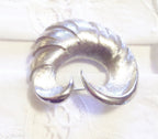 Vintage Torino Twin Swans Brooch – Brushed Silver Tone, Signed Designer Pin