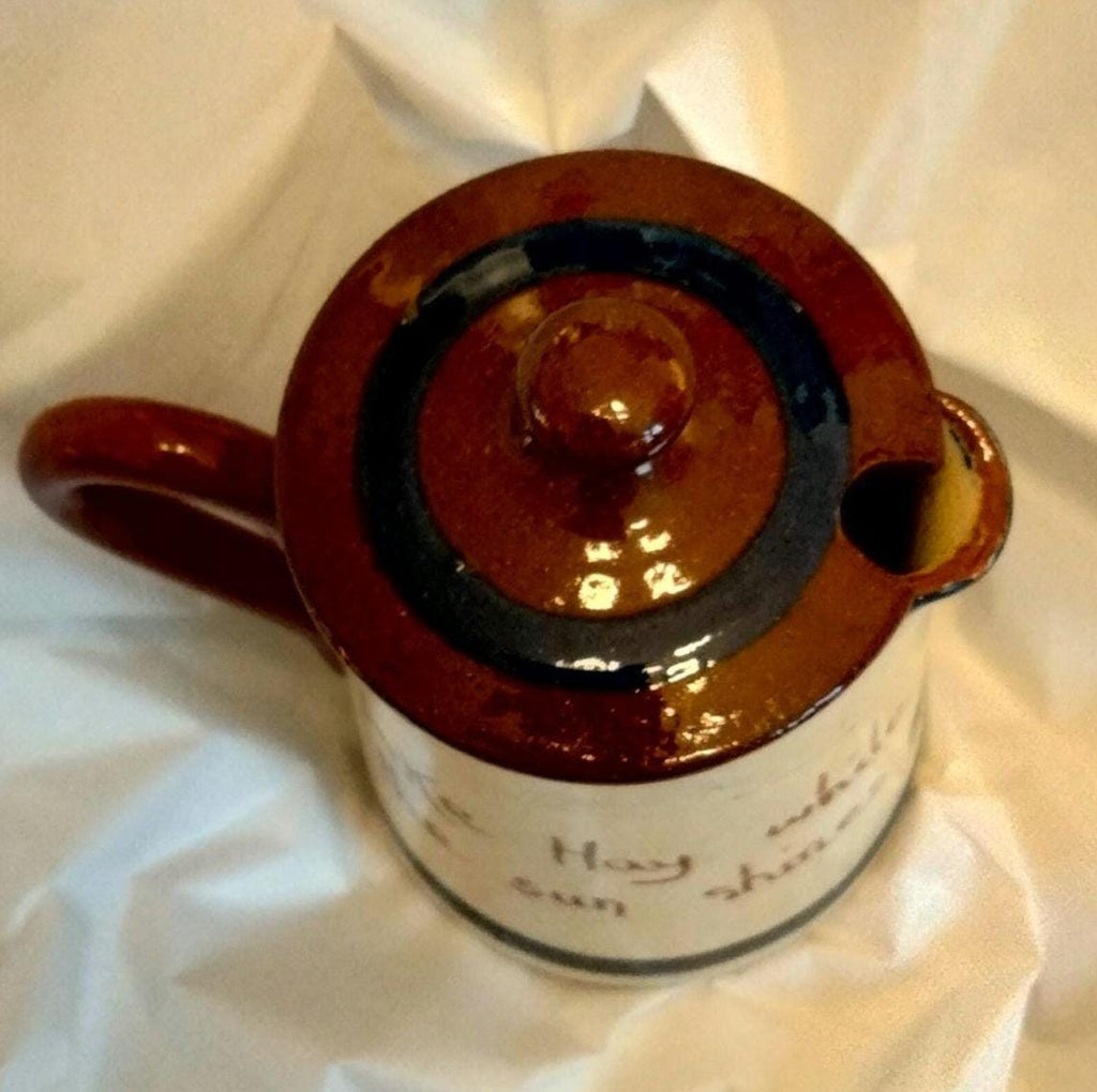 Vintage Watcombe Torquay Motto Ware Salt, Pepper & Creamer Set – Hand-Painted, Made in England