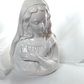 Vintage 1950s Virgin Mary Ceramic Planter Vase – Made in Japan, Religious Décor