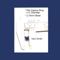 18G Captive Bead Ring 5/16" – 316L Surgical Steel, 2.78mm Bead, Sold as Pair