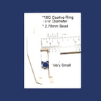 18G Captive Bead Ring 5/16" – 316L Surgical Steel, 2.78mm Bead, Sold as Pair