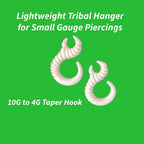 Acrylic Tribal Talon Ear Weight | Ivory White Claw Hanger | 10G–4G | Tunnels & Septum