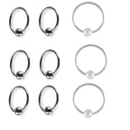 14G Captive Bead Ring 9/16" – 316L Surgical Steel, 5mm Bead, Set of 2