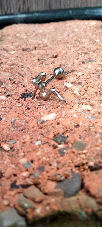 14G Harley Girl Tongue Ring | 316L Surgical Steel | 5/8" Barbell