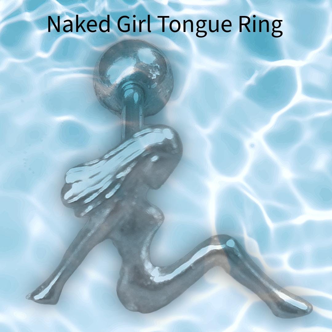 14G Harley Girl Tongue Ring | 316L Surgical Steel | 5/8" Barbell