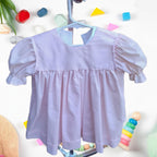 Vintage Handmade Pink Linen Toddler Dress – 2T, Lace Collar & Ribbon Trim