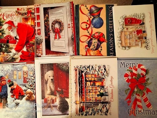 Christmas Card Assortment – 30-Pack Santa, Snowmen & Red Truck, USA Printed