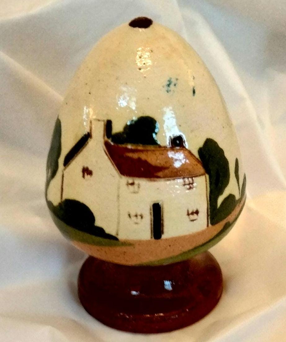 Vintage Watcombe Torquay Motto Ware Salt, Pepper & Creamer Set – Hand-Painted, Made in England