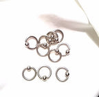 14G Captive Bead Ring 7/16" – 316L Surgical Steel, 3.57mm Bead, Sold Individually