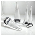 3/4" Clear Acrylic Ear Stretching Taper – Big Gauge, 2-5/8" Long, O-Rings Included
