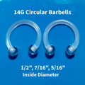 14G Clear Flexible Horseshoe Retainer | Medical-Grade Acrylic Piercing Retainer