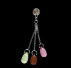 14G Maternity Belly Ring – Bio Flex Flexible Shaft, Multi-Stone Dangle