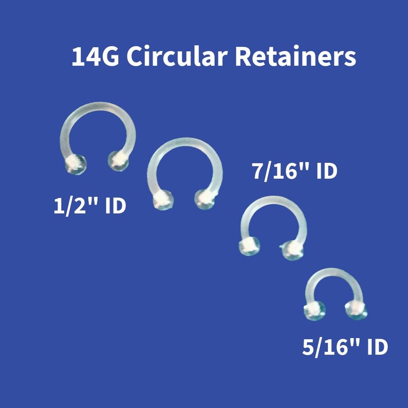 14G Clear Flexible Horseshoe Retainer | Medical-Grade Acrylic Piercing Retainer