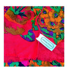 Adrienne Vittadini Vintage Silk Scarf | Japanese Floral Print | 50"×11"
