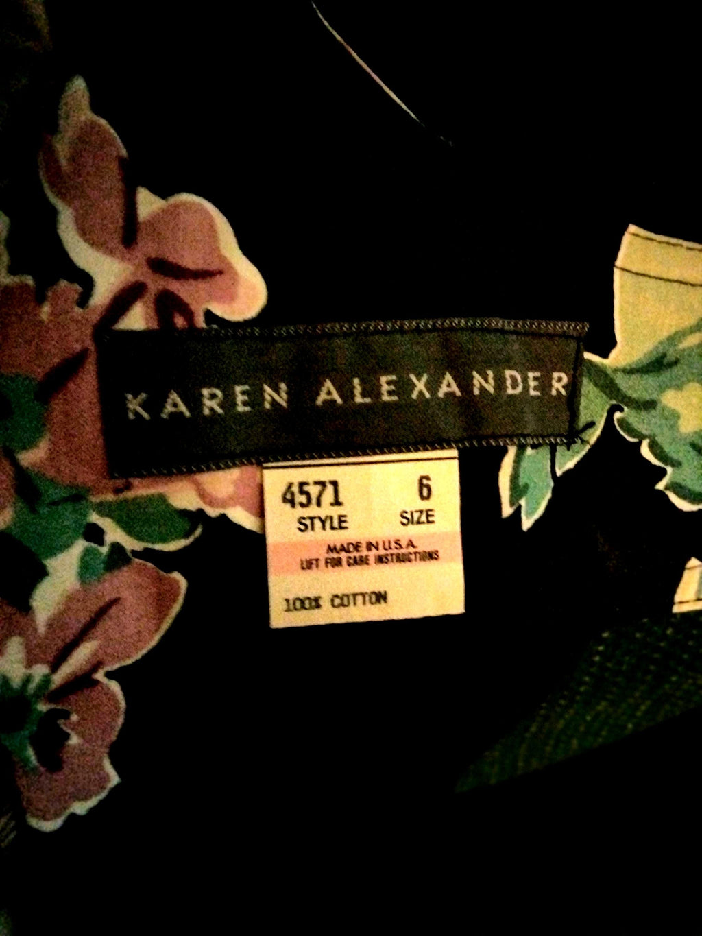 Karen Alexander Vintage Wiggle Dress | 1980s Peplum Floral | Size 4 Petite