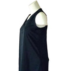 Willi Smith Collection Vintage Black Knit Maxi Dress | Petite Sheath | 1990s