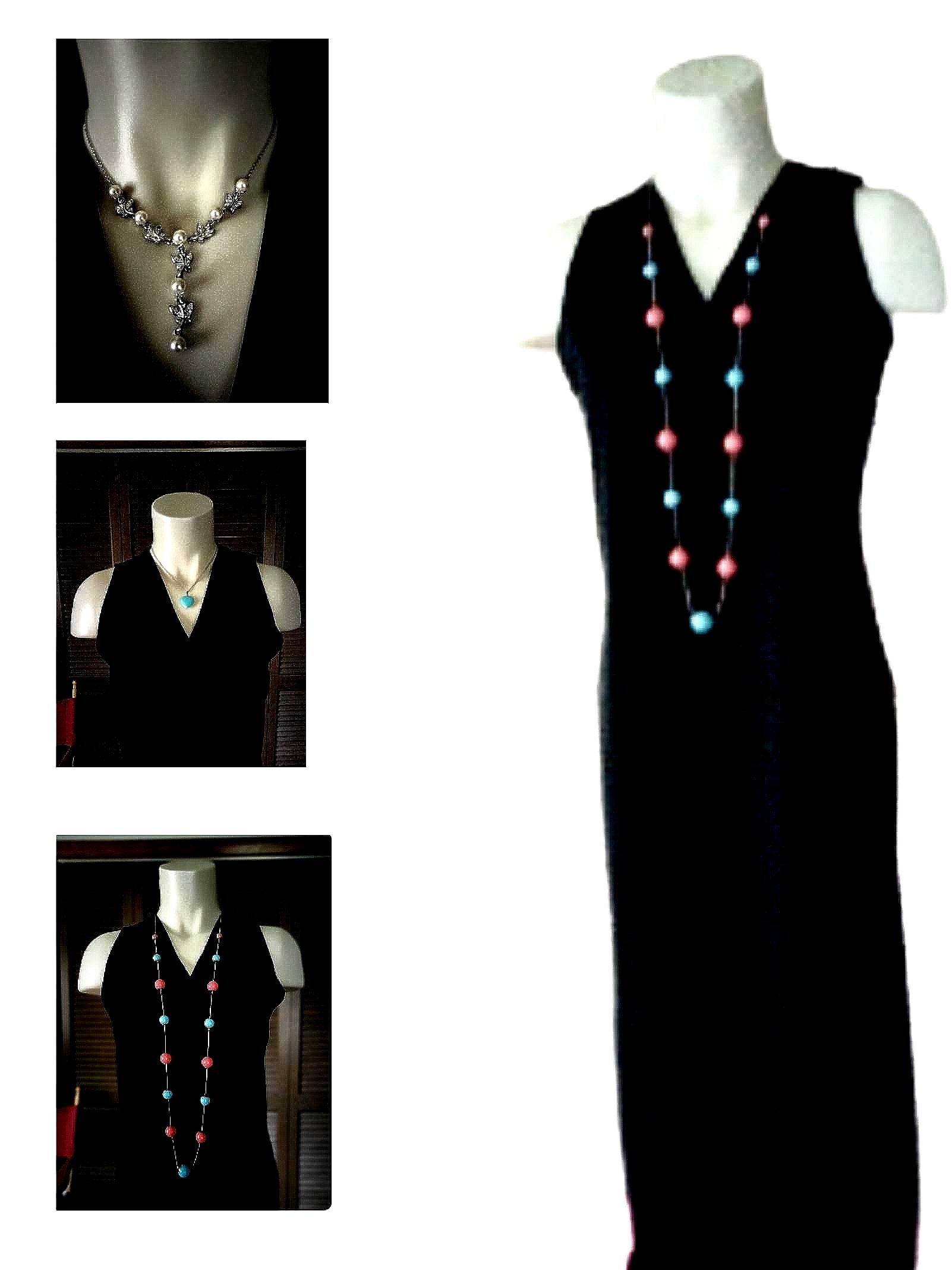 Willi Smith Collection Vintage Black Knit Maxi Dress | Petite Sheath | 1990s
